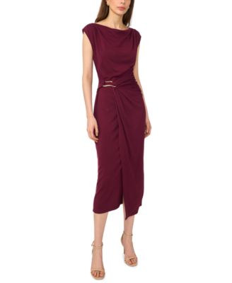 Petite Sleeveless Wrap Midi Dress