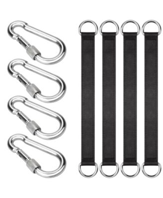4 Tree Swing Straps Hanging Kit With Carabiners Heavy Duty For Hammocks And Swings