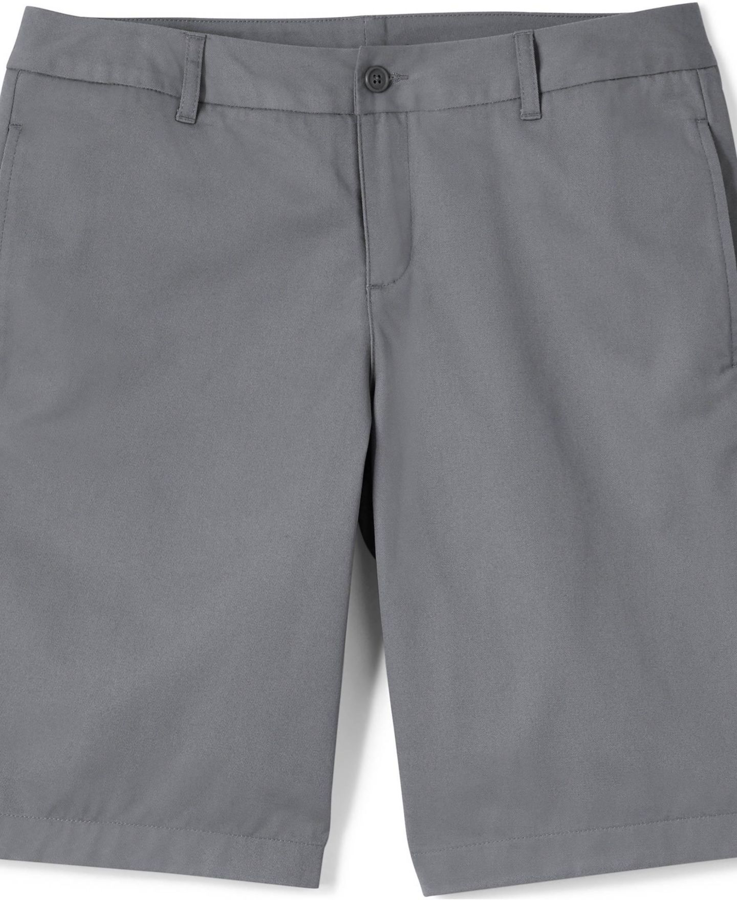 Женские шорты Lands' End Plain Front Blend Chino, цвет: Серый — фото 7