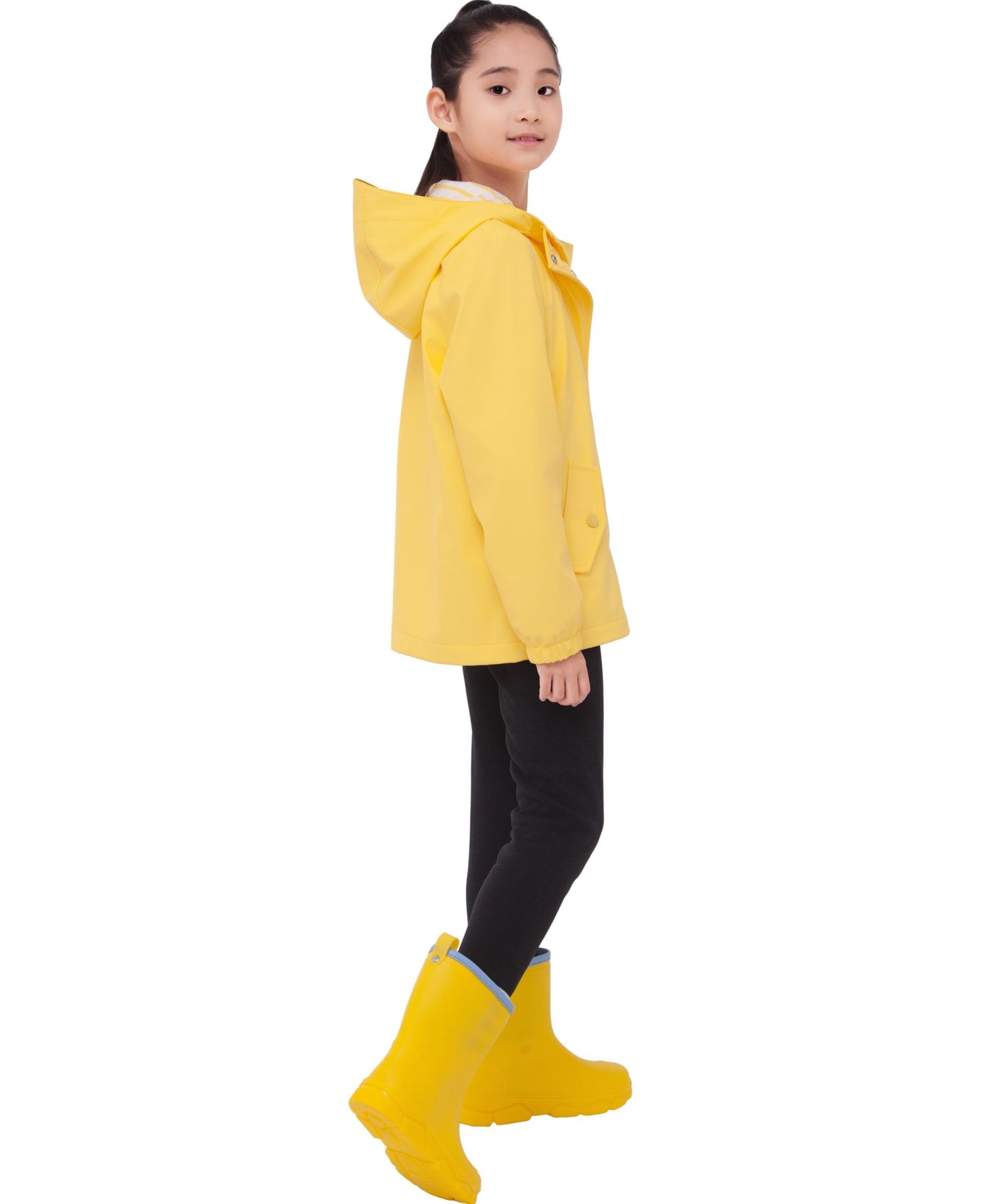 Girls (4 - 18) Waterproof Rain Coat Rubberized Jacket