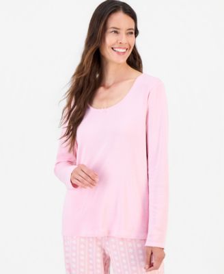 Women's Long Sleeve Pointelle Top