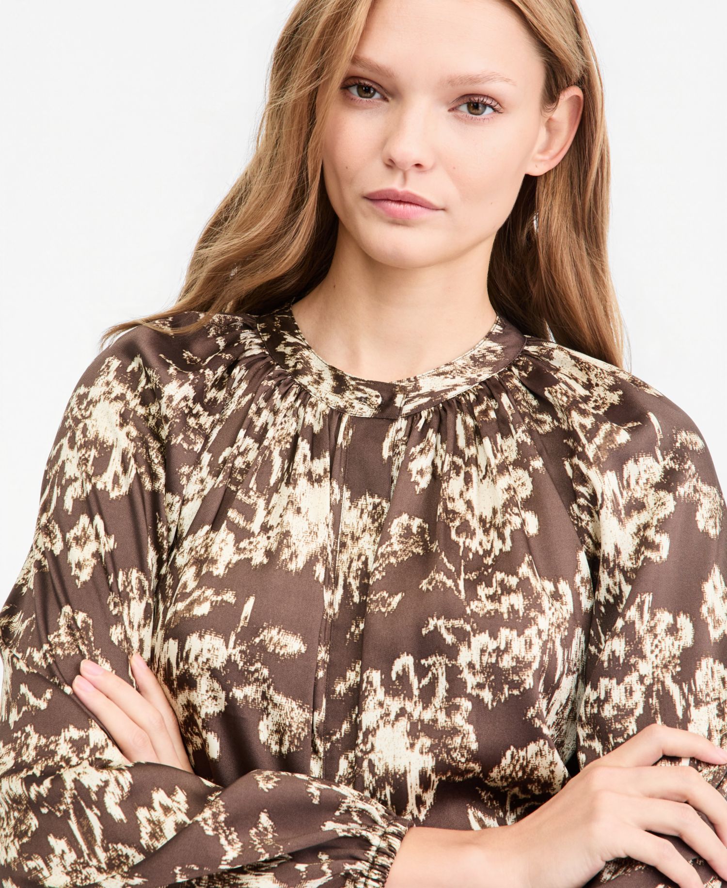 Women's Viona Balloon-Sleeve Floral-Print Blouse