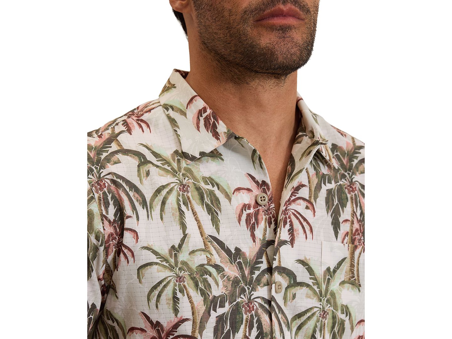 Мужская рубашка Tommy Bahama Engineered Print Woven, цвет: Бледный нефритовый — фото 2