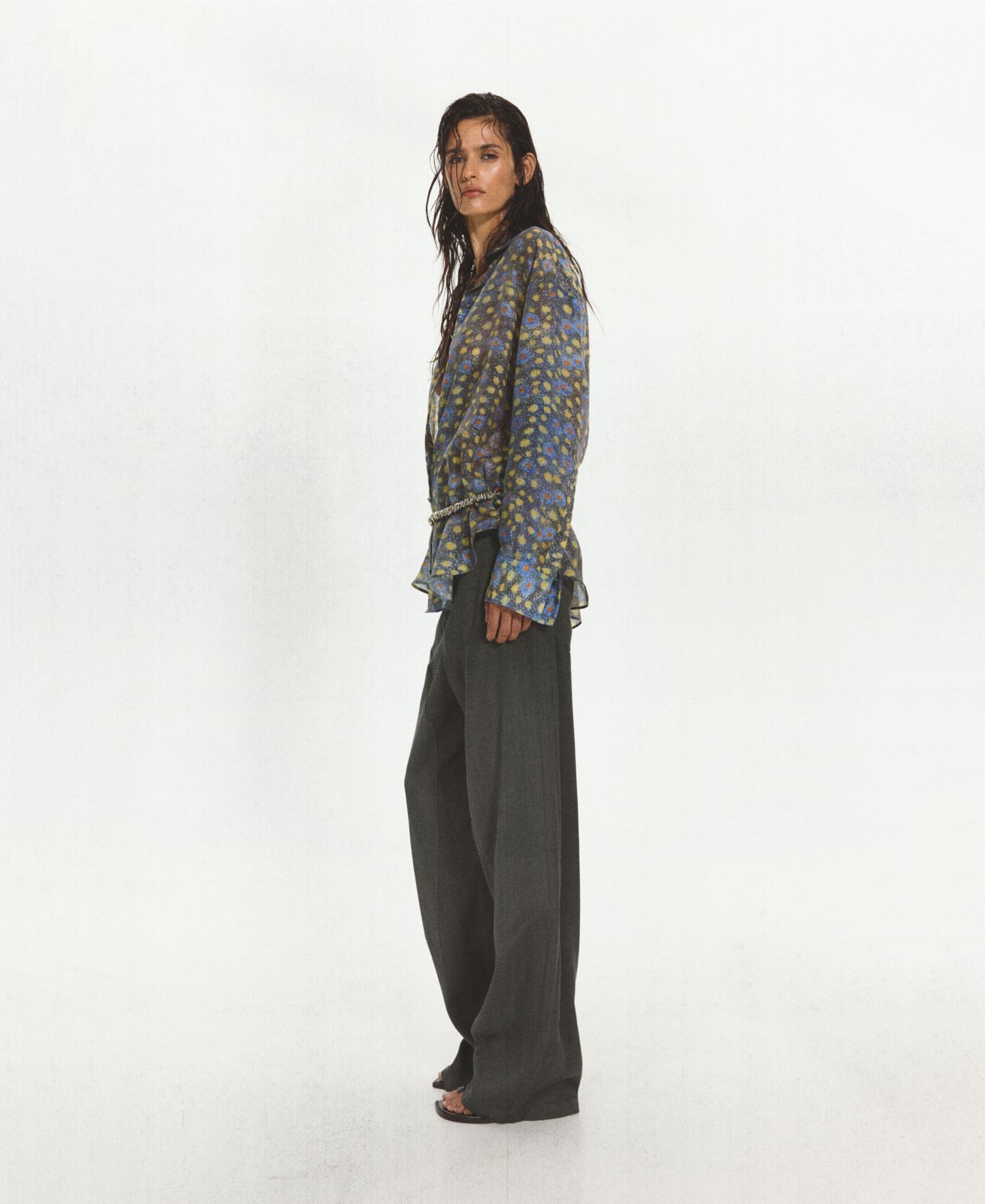 Women's Stitching Details Straight Suit Pants
