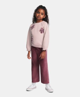 Toddler Girls' 2T-5T Crewneck Top and Pants, 2-Piece Set