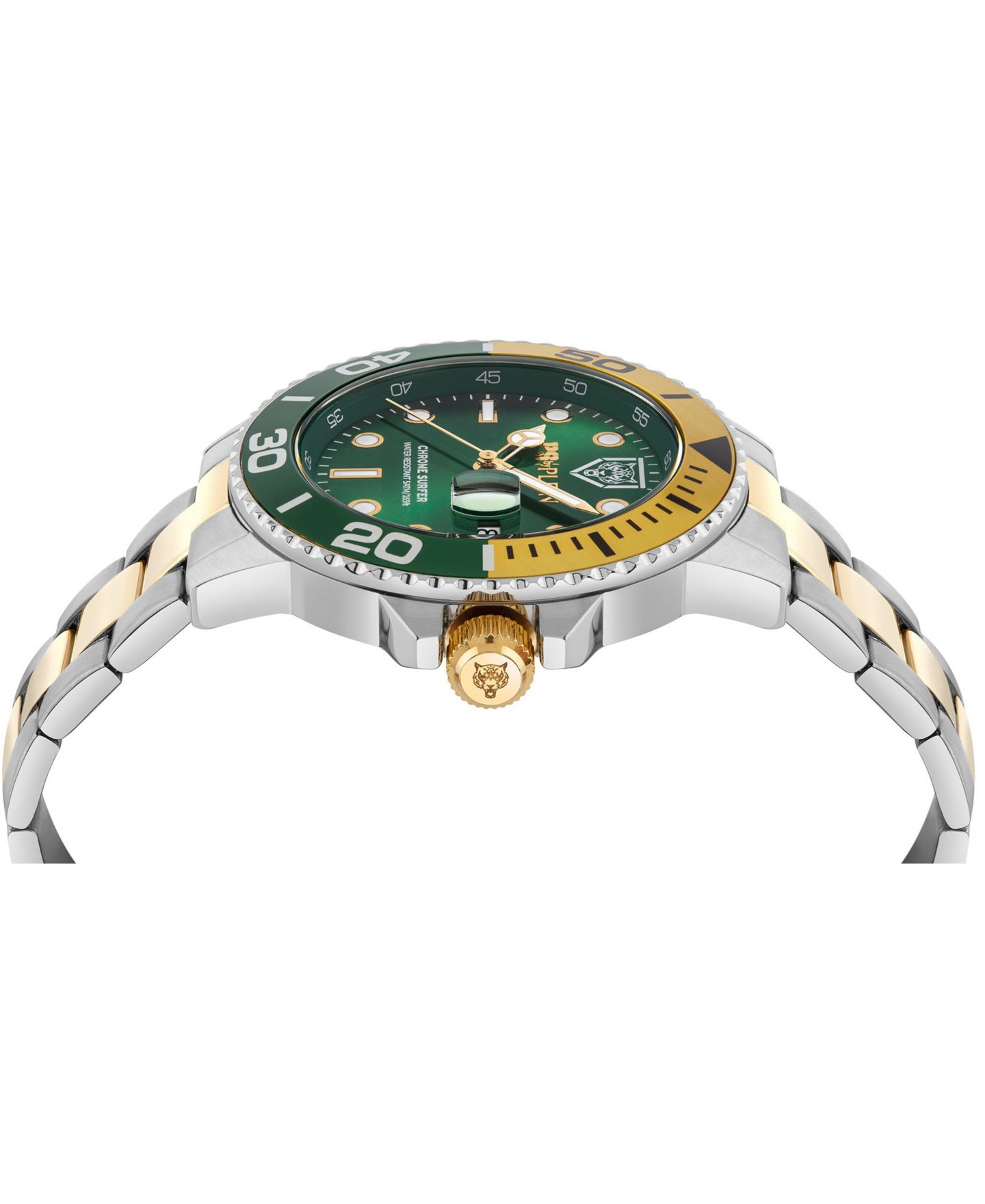 Мужские часы Plein Sport Chrome Surfer Quartz Round IP Two-Tone Case 43mm — фото 3