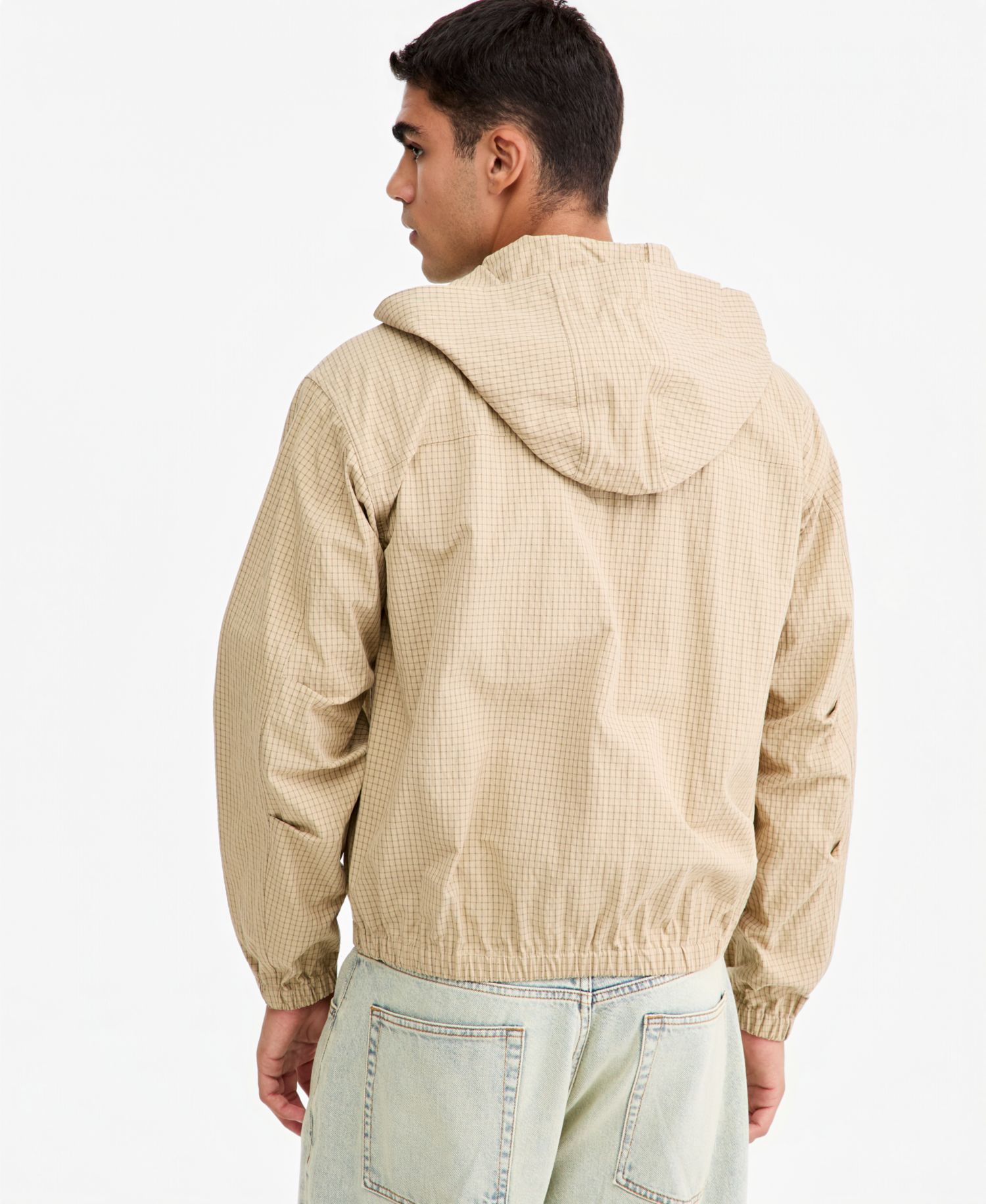 Men's Checker Ripstop Hooded Jacket