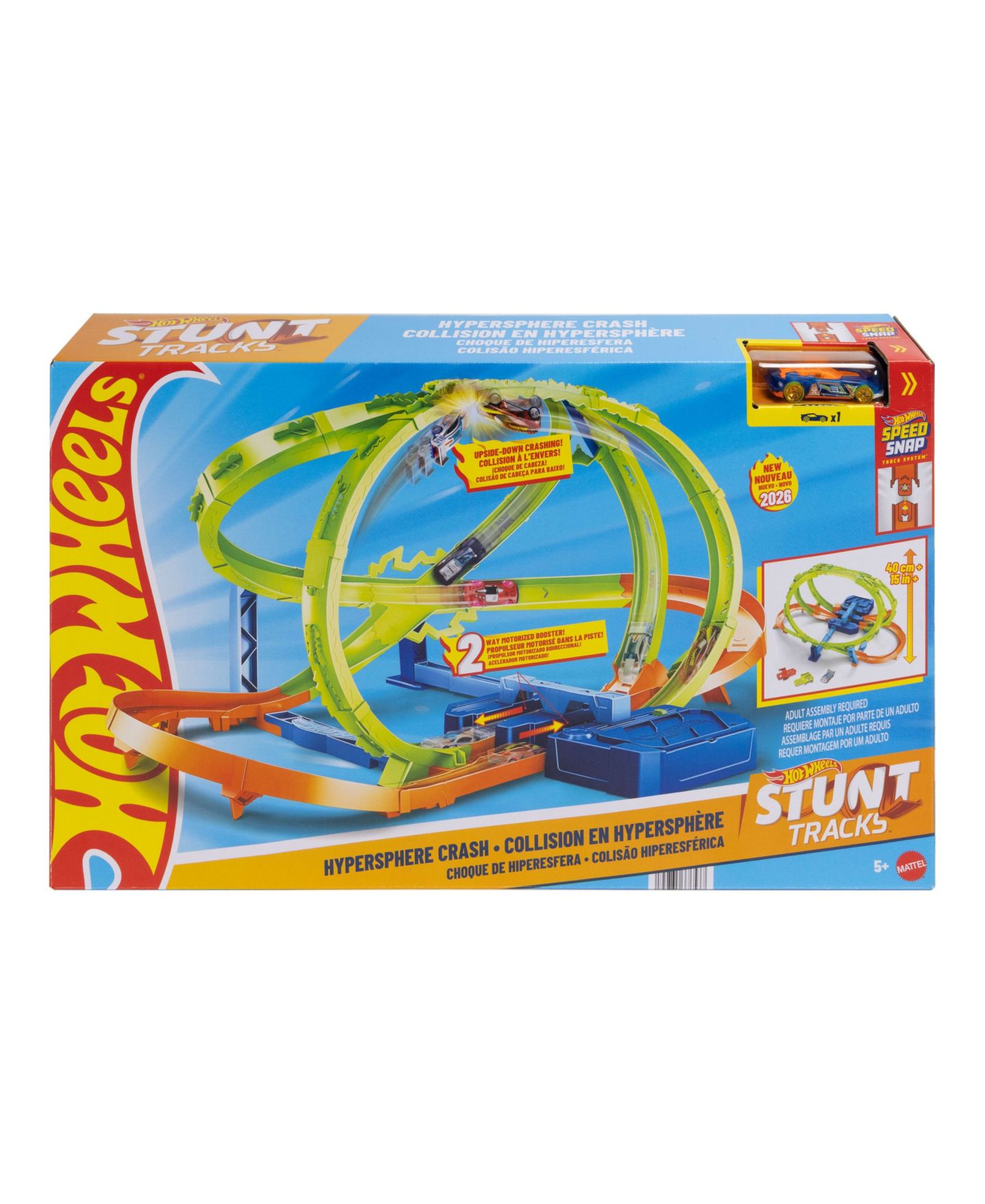 Детский игровой набор Hot Wheels 1:64 Scale Stunt Tracks Hypersphere Crash Dual-Loop Track Playset — фото 5