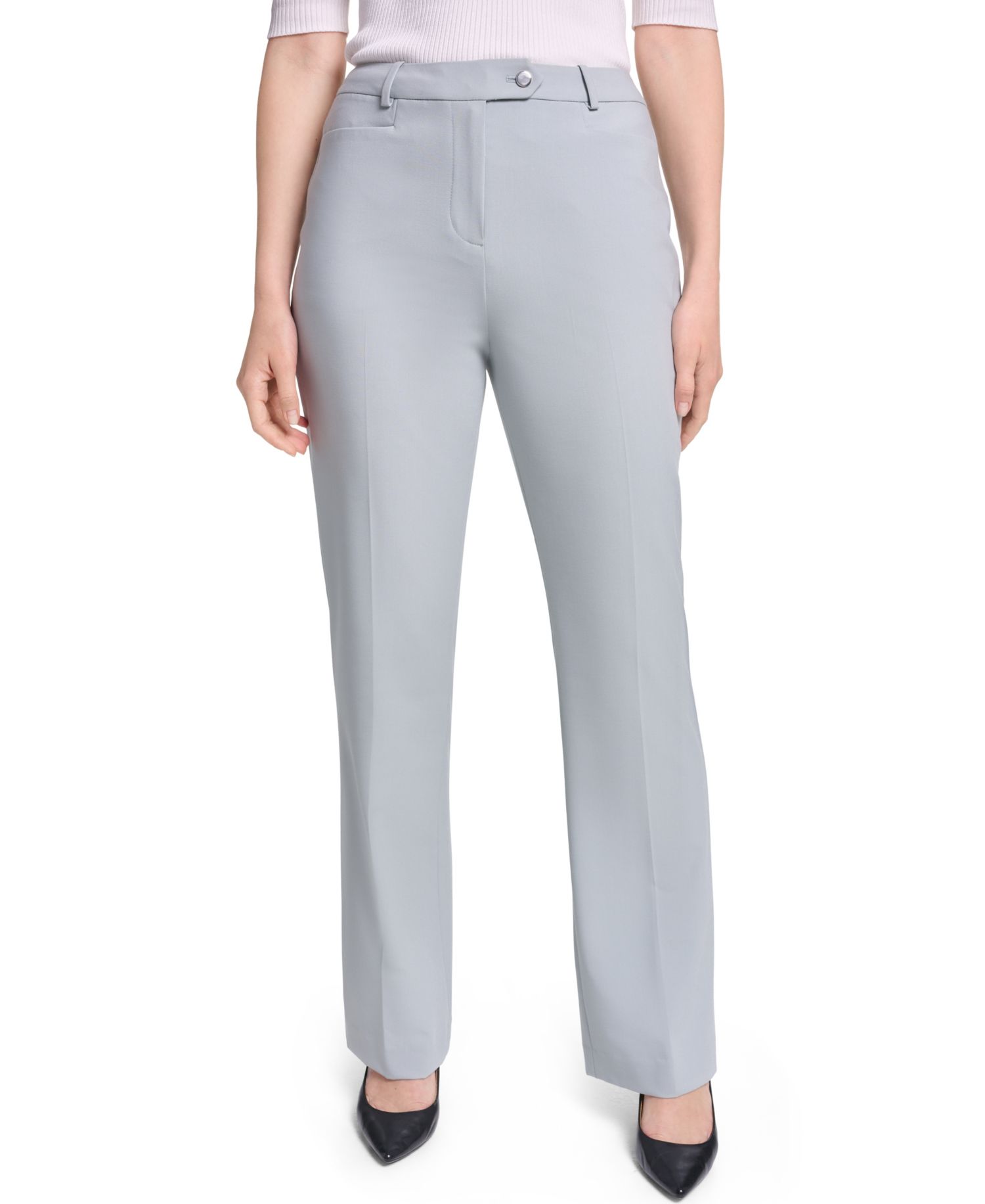 Women's High-Rise Straight-Leg Modern Fit Pants