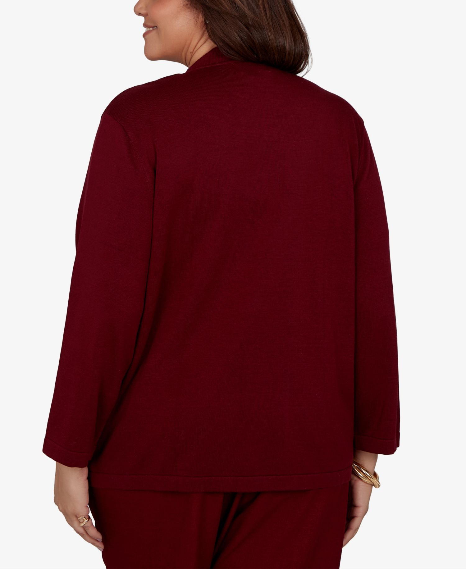 Plus Size Union Square Two-in-One Scalloped Cardigan