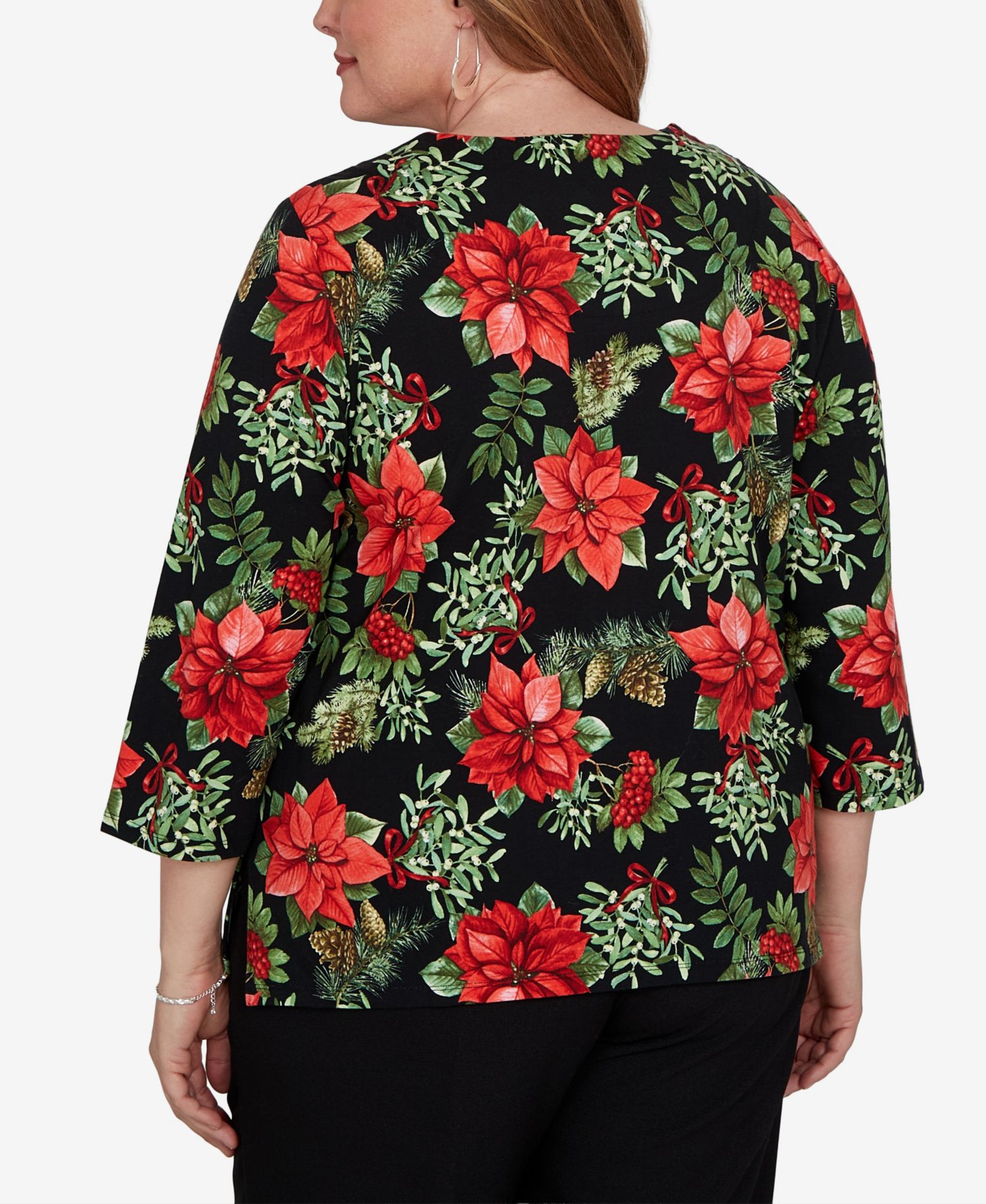 Plus Size Cardinals On Branches 3/4-Sleeve T-Shirt