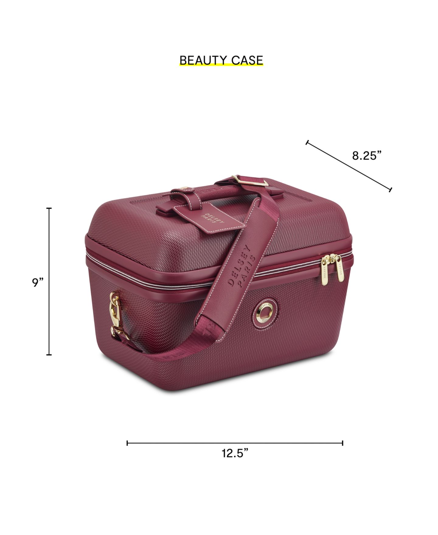 Сумка Delsey Paris Chatelet Air 2.0 9" Beauty Case, цвет: Бордовый — фото 6