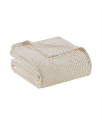 Cozy Waffle Plush Blanket, Full/Queen
