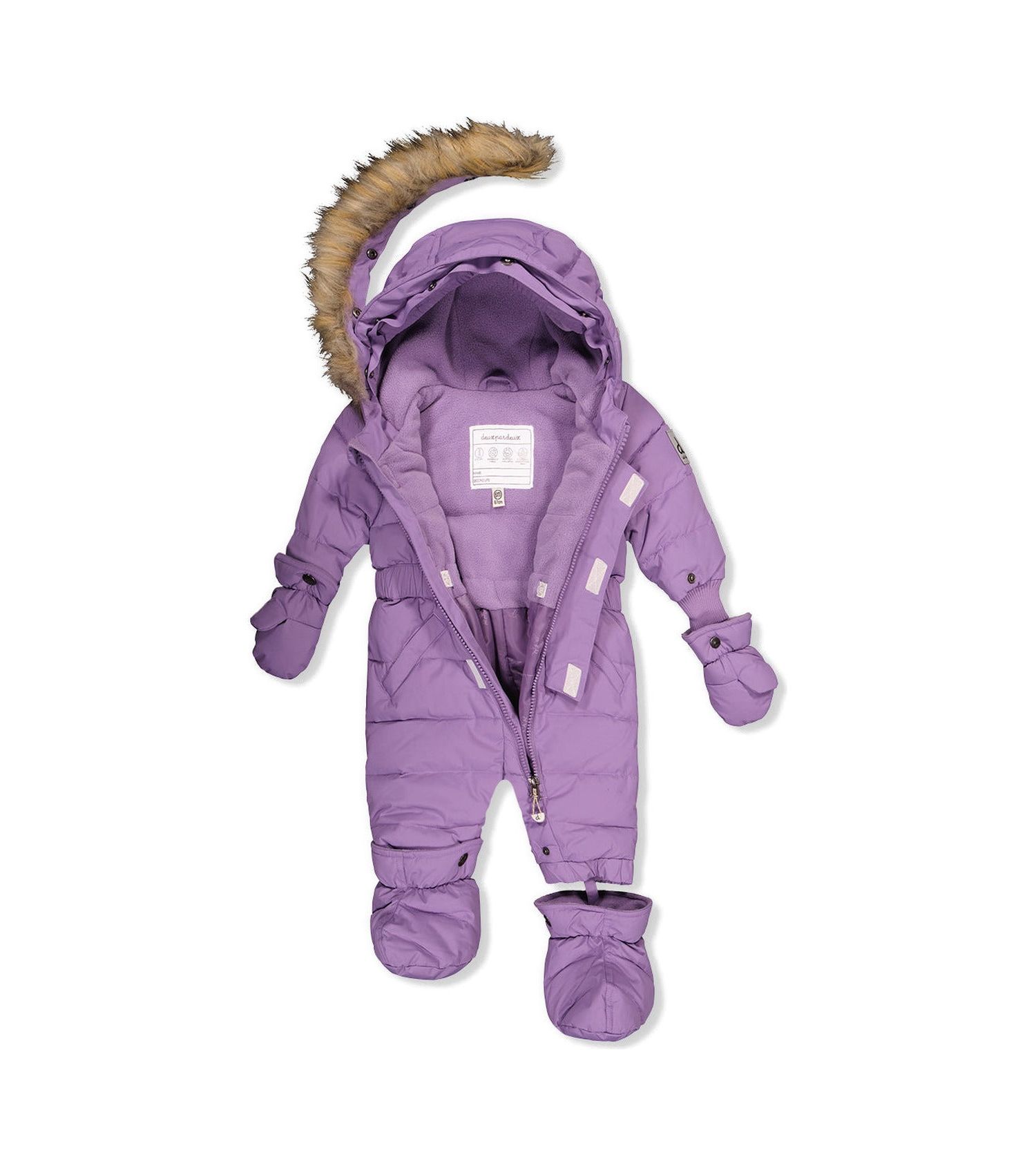 Baby Girls 6M TO 24M Original One Piece Puffy Snowsuit with Removable Mittens and Boots