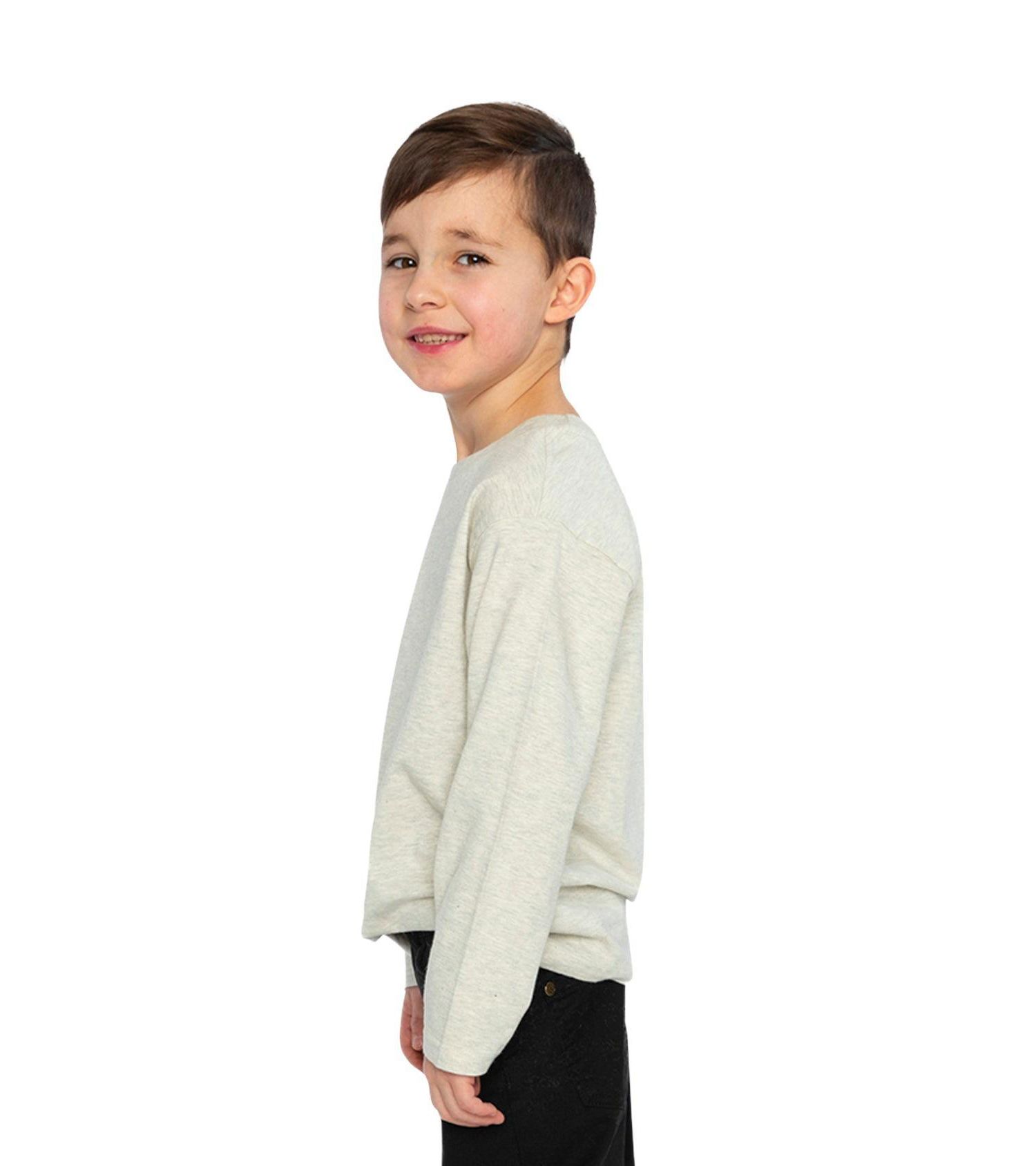 Little Boys (6-12) Cotton Long Sleeve T-Shirt Heather