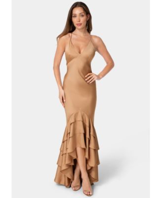 Women's High-Low Tiered V-Neck Gown