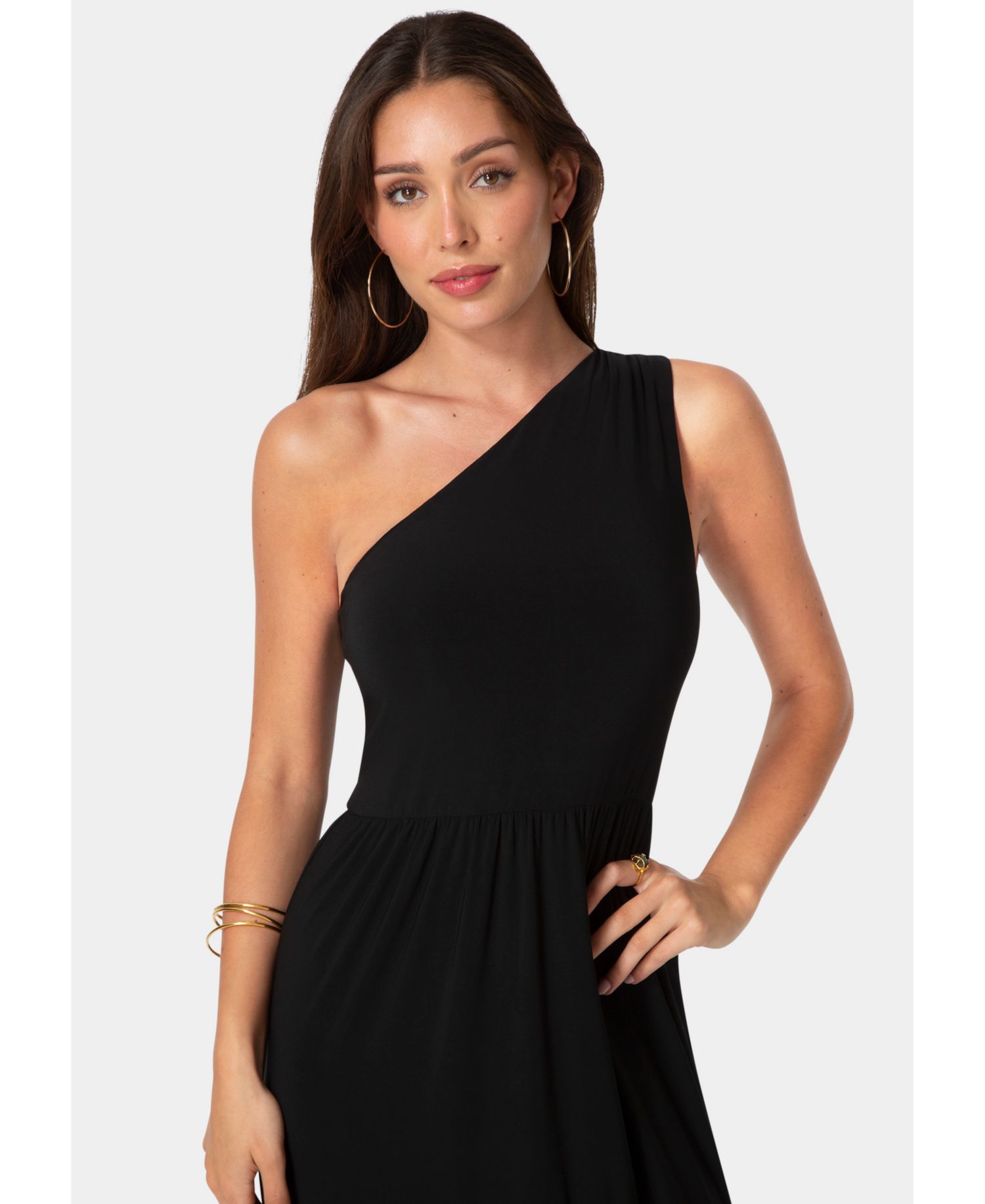 Women's One-Shoulder Tiered Maxi Dress