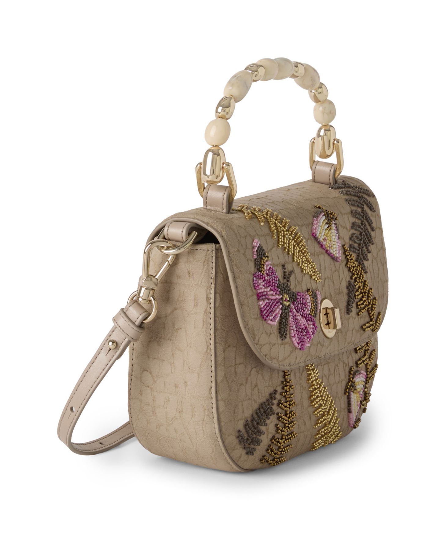 Женская сумка Brahmin Portia Woodland Small Leather Crossbody, цвет: Fossilized — фото 3