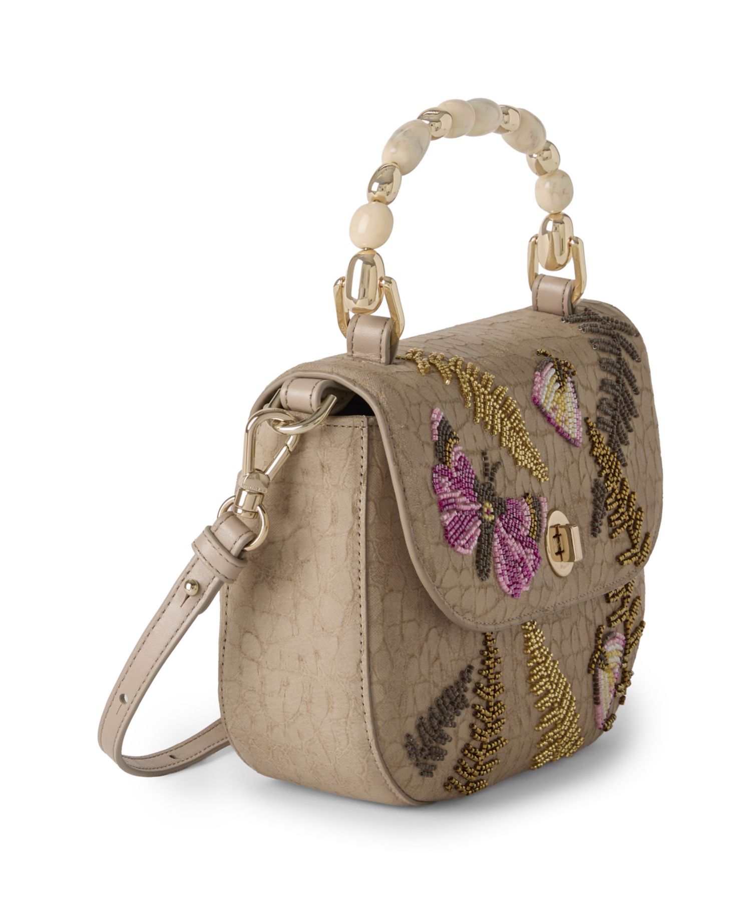 Portia Woodland Small Leather Crossbody Handbag