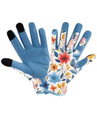 Women's Printed Touchscreen Garden Gloves Thorn-proof Grip Work