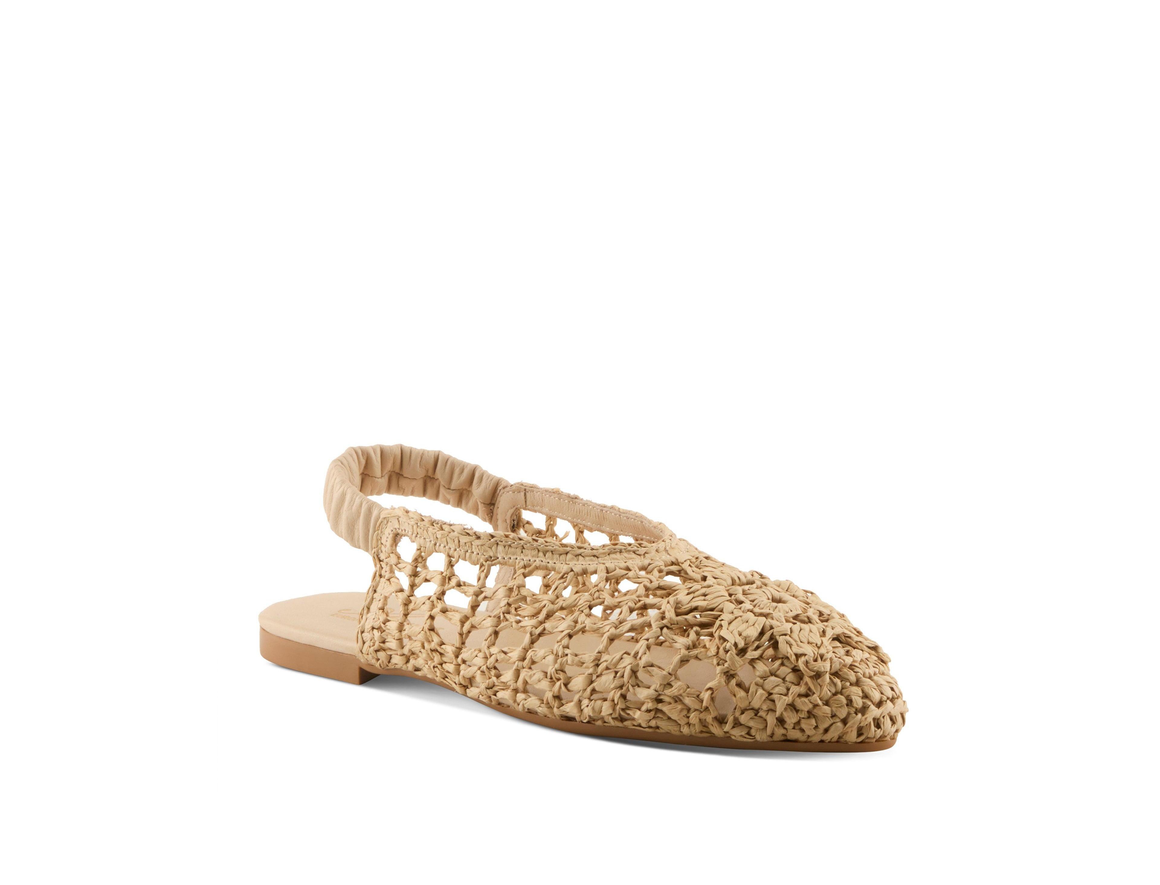 Azura Women's Nantucket Ballet Flats with Breathable Raffia Upper