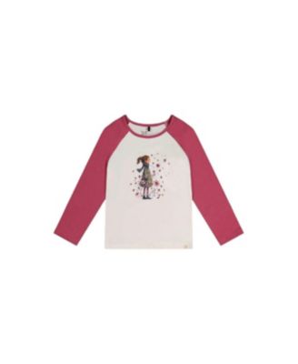 Little and Big Girl 6-12 Raglan Cotton T-Shirt