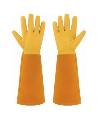 Thorn Proof Gardening Gloves Rose Pruning Cowleather Gauntlet