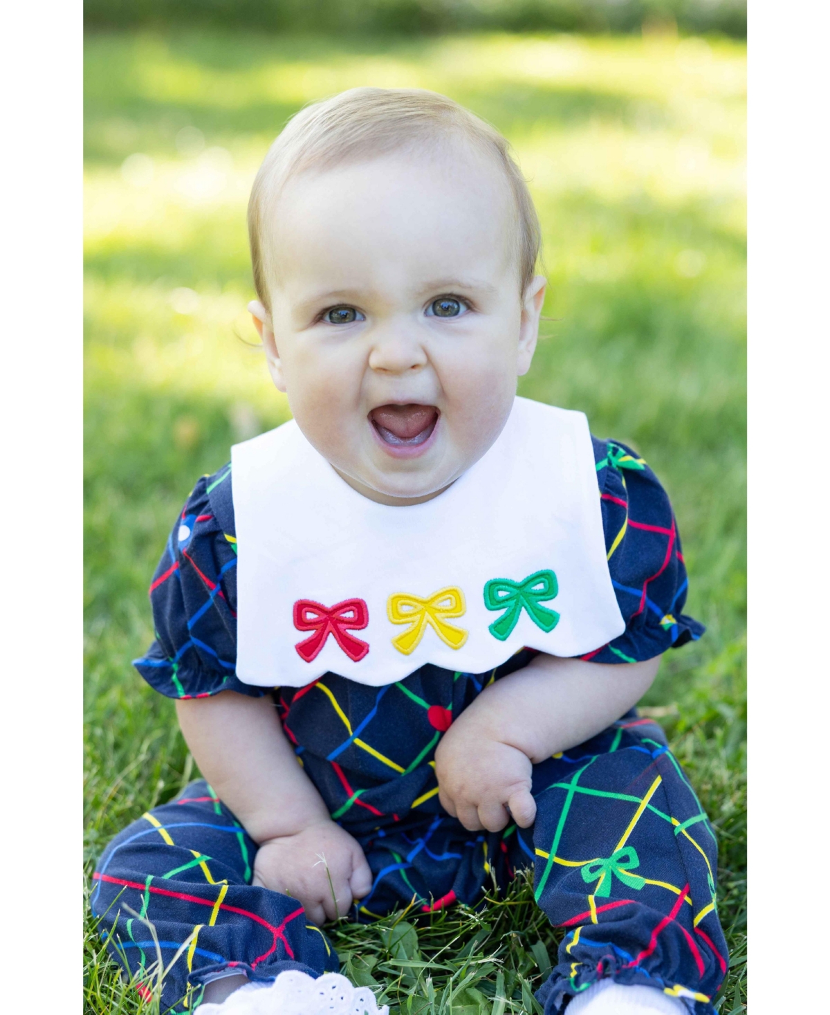 Florence Eiseman Baby Gir ( 3M to 24M ) l Printed Knit Longall With Bows