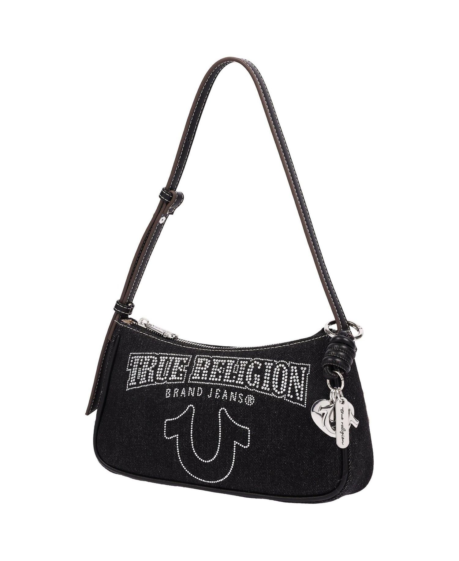 Women's Bling Logo Denim Shoulder Bag