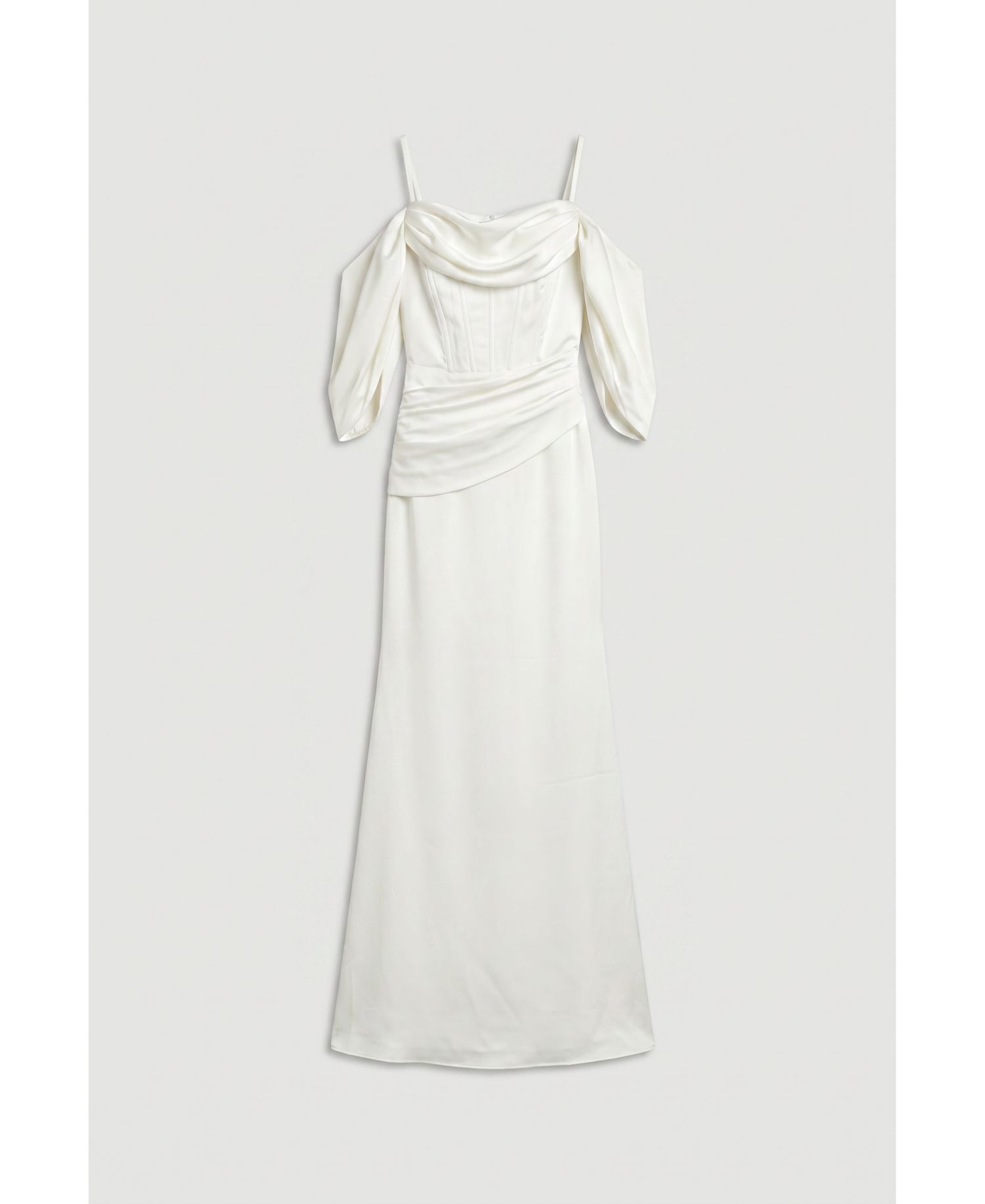 Women's Cowl Neck Satin Maxi Dress