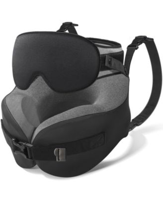 360 Memory Foam Travel Neck Pillow With 3D Contoured Eye Mask Adjustable Support For Long Flights