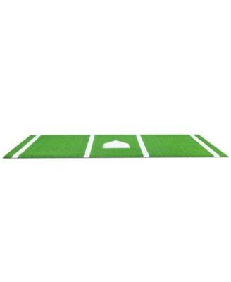 10 x 3.8 ft Baseball Softball Batting Mat with Home Plate, Anti-Slip Portable Turf