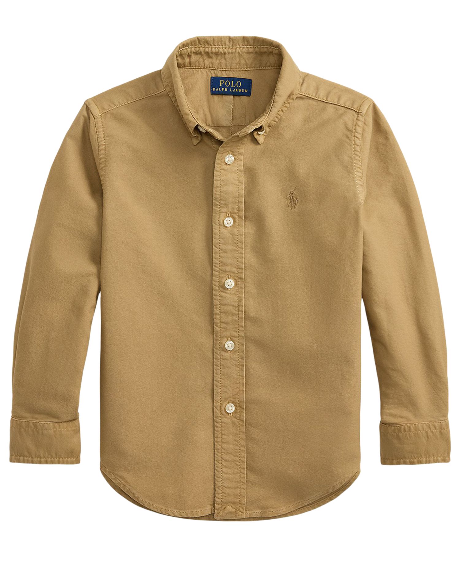 Boys' 2T-7 Garment-Dyed Cotton Oxford Shirt