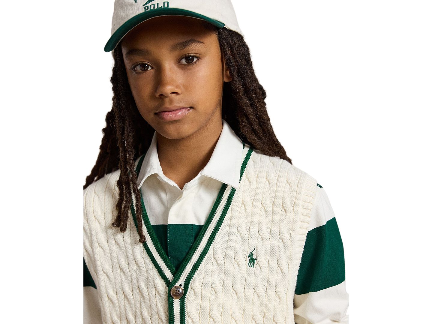 Жилет Polo Ralph Lauren Relaxed Fit Sweater Vest для мальчиков, цвет: Кремовый — фото 3