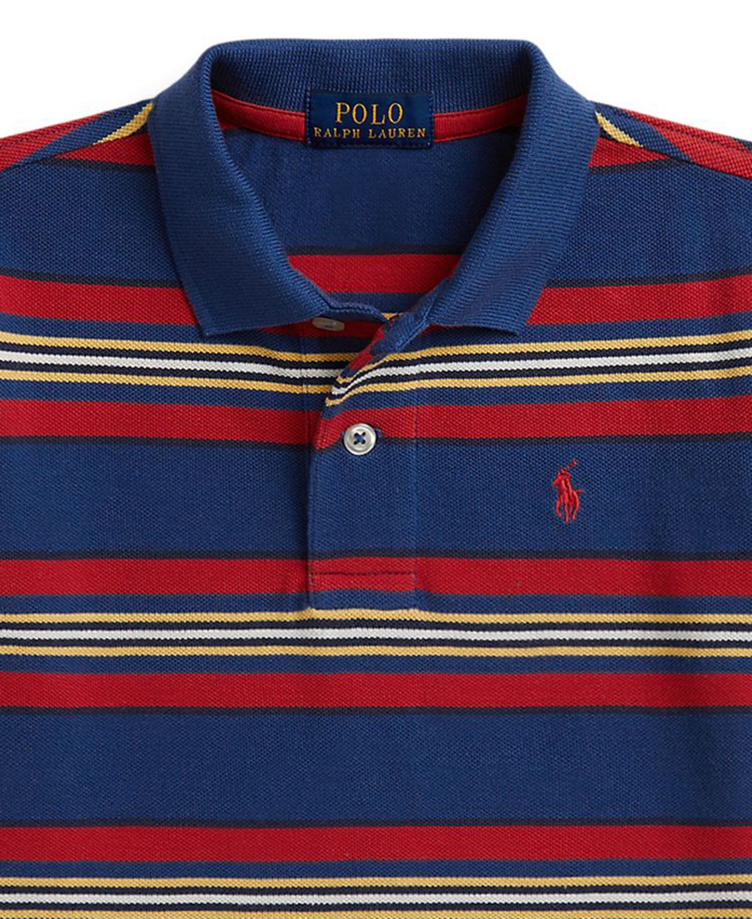 Boys' 2T-7 Striped Mesh Polo Shirt