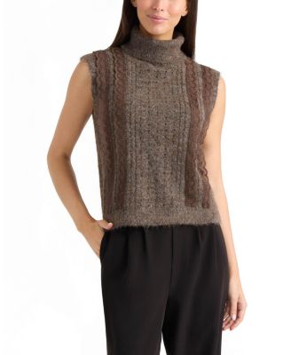 Women’s Sleeveless Turtleneck Sweater Top