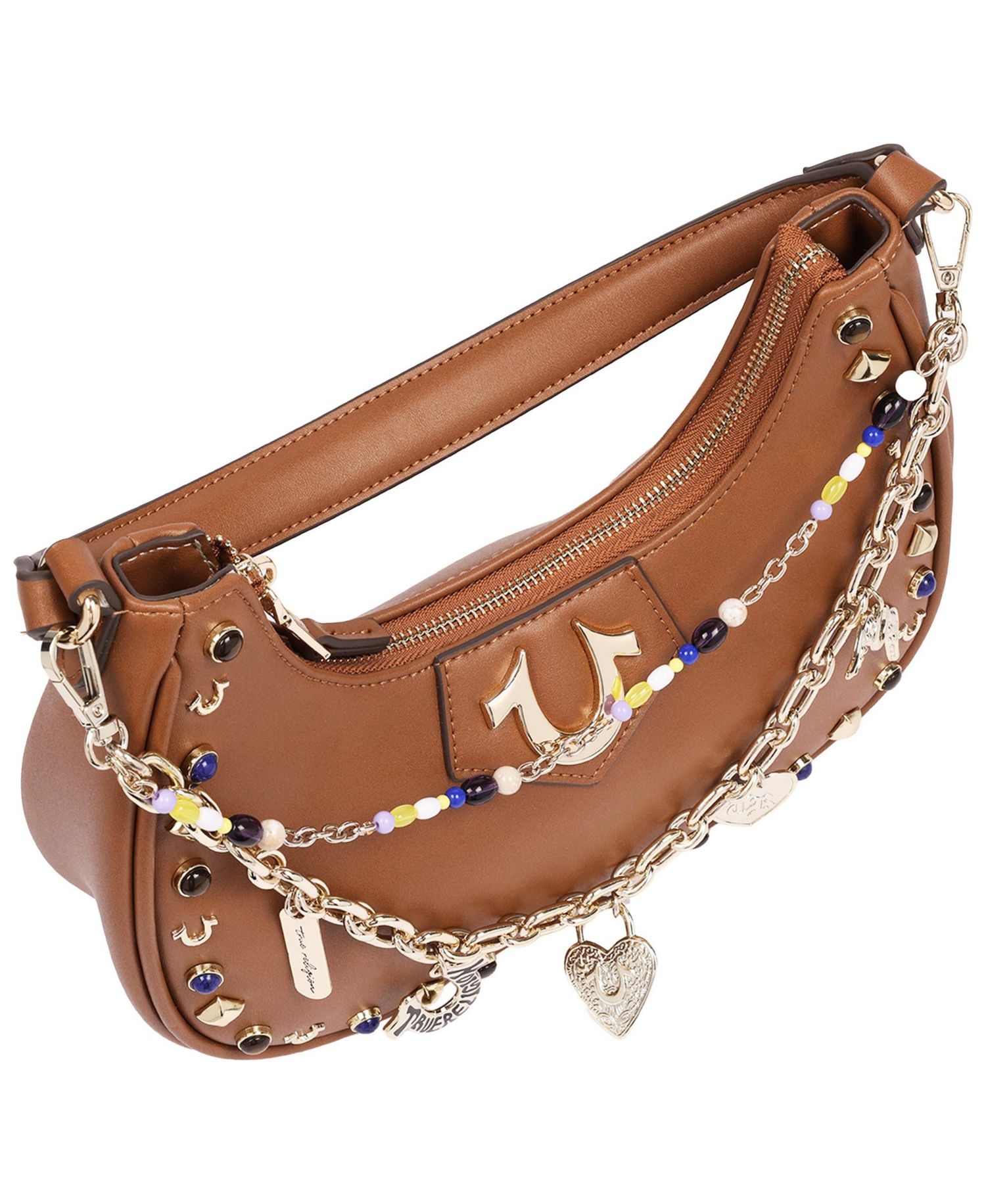Women's Chain and Studs PU Hobo Bag