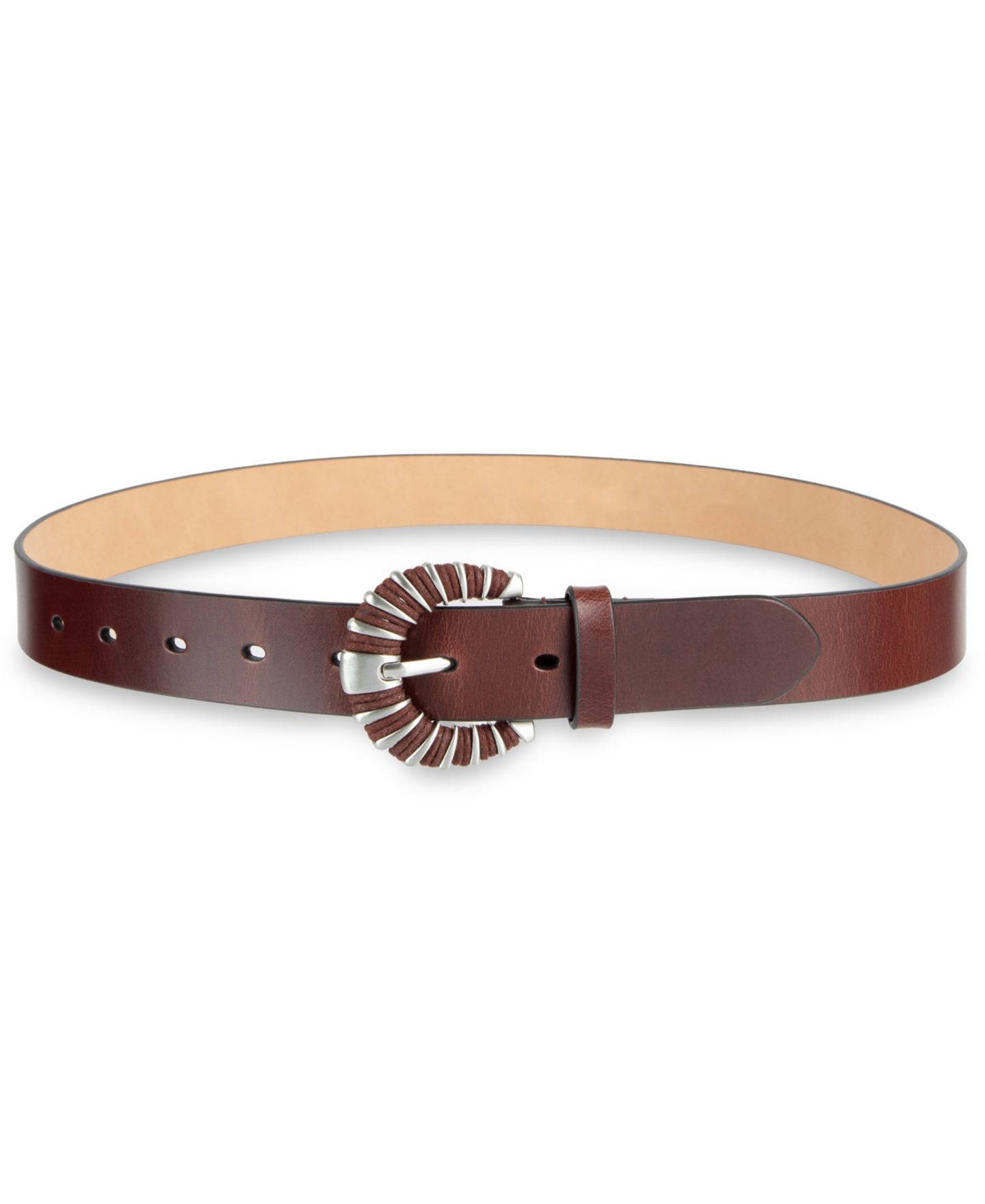 Женский ремень Sam Edelman Casual Wrapped Cord Buckle, цвет: Коричневый — фото 4