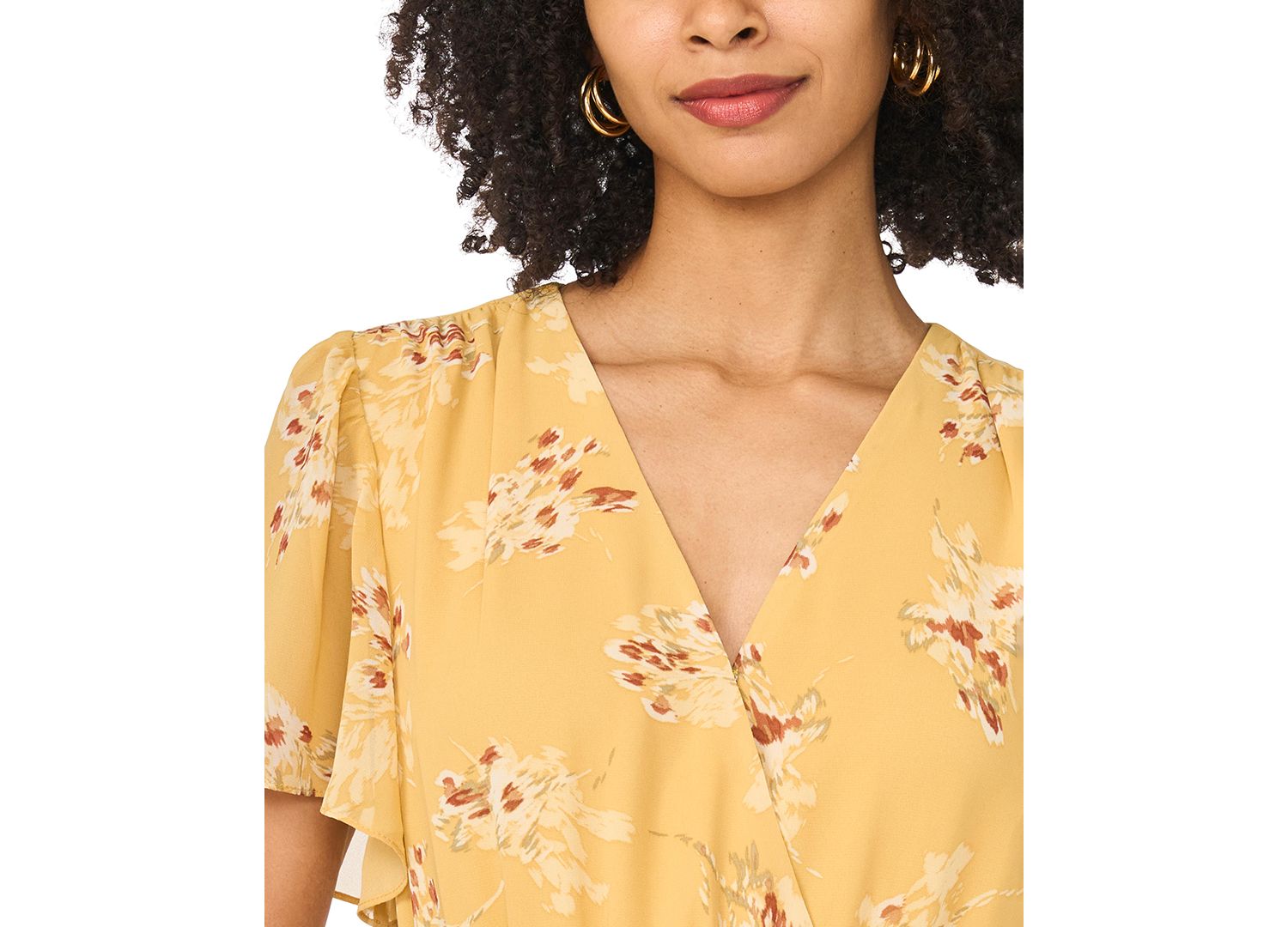 Women's Four-Tier Layered Floral V-Neck Dress