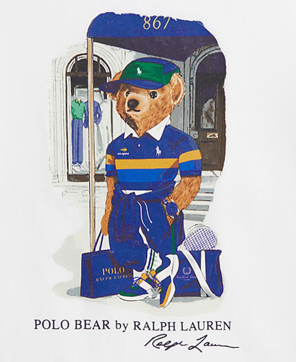 Polo Ralph Lauren Boys' 8-20 Us Open Bear Cotton T-Shirt