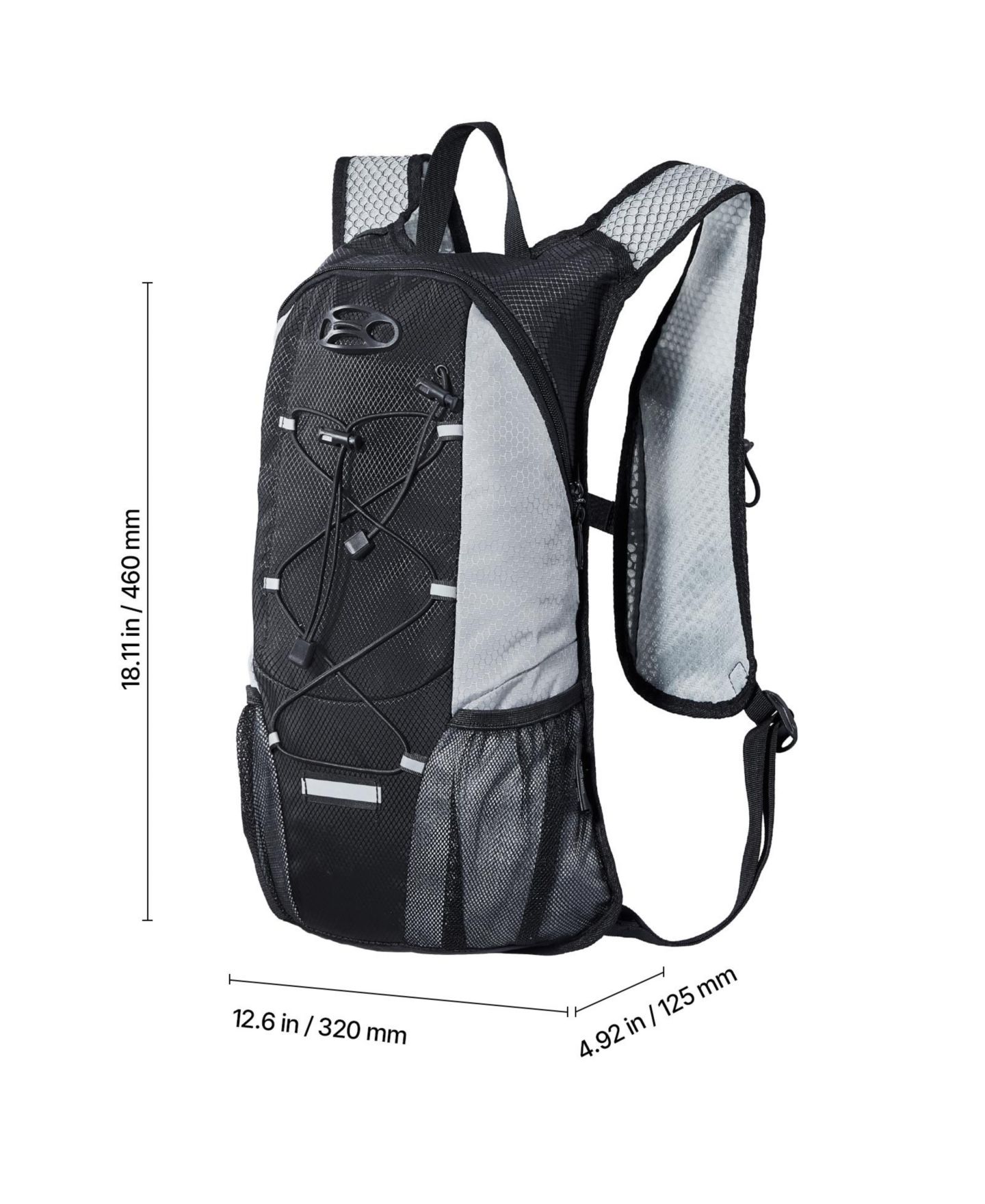 Рюкзак SEVORLEY Hydration with 2L TPU Water Bladder, Lightweight 8L Hiking Daypack for Running and Cycling, цвет: Чёрный / Серый — фото 3
