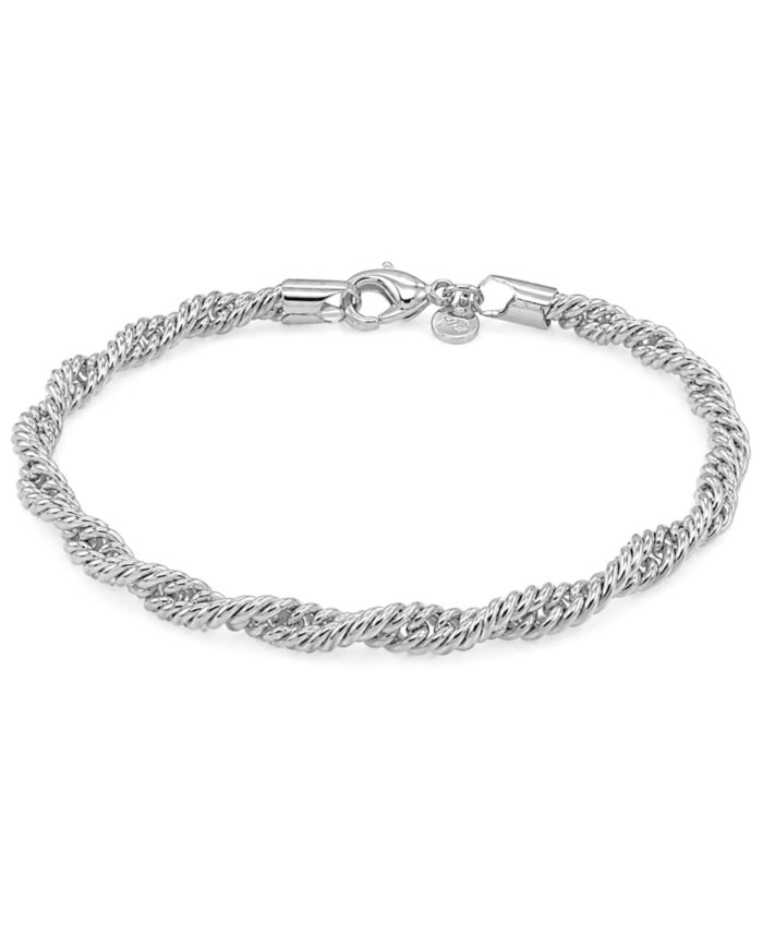 And Now This Silver, Gold Plated Brass Twisted Chain Bracelet