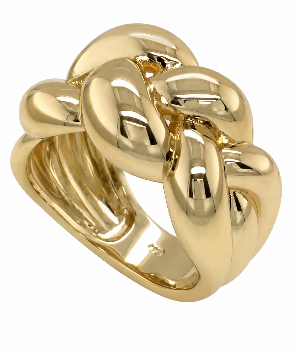 And Now This Silver Plated or 18k Gold Brass Puff Braided Ring