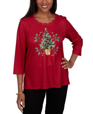 Petite Christmas Tree 3/4-Sleeve T-Shirt