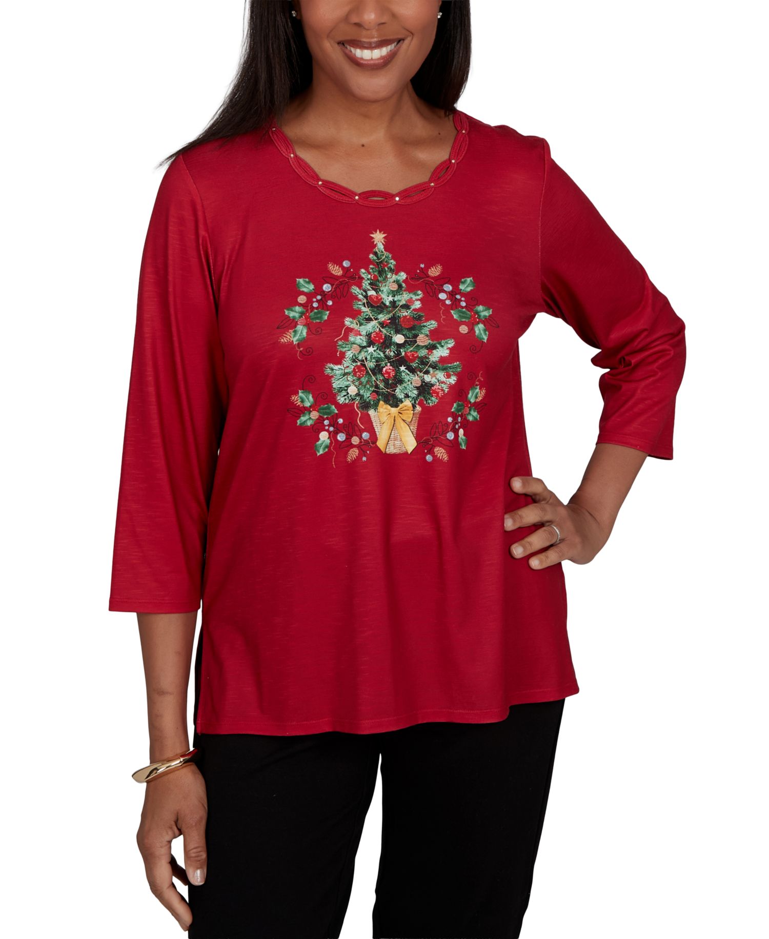 Petite Christmas Tree 3/4-Sleeve T-Shirt