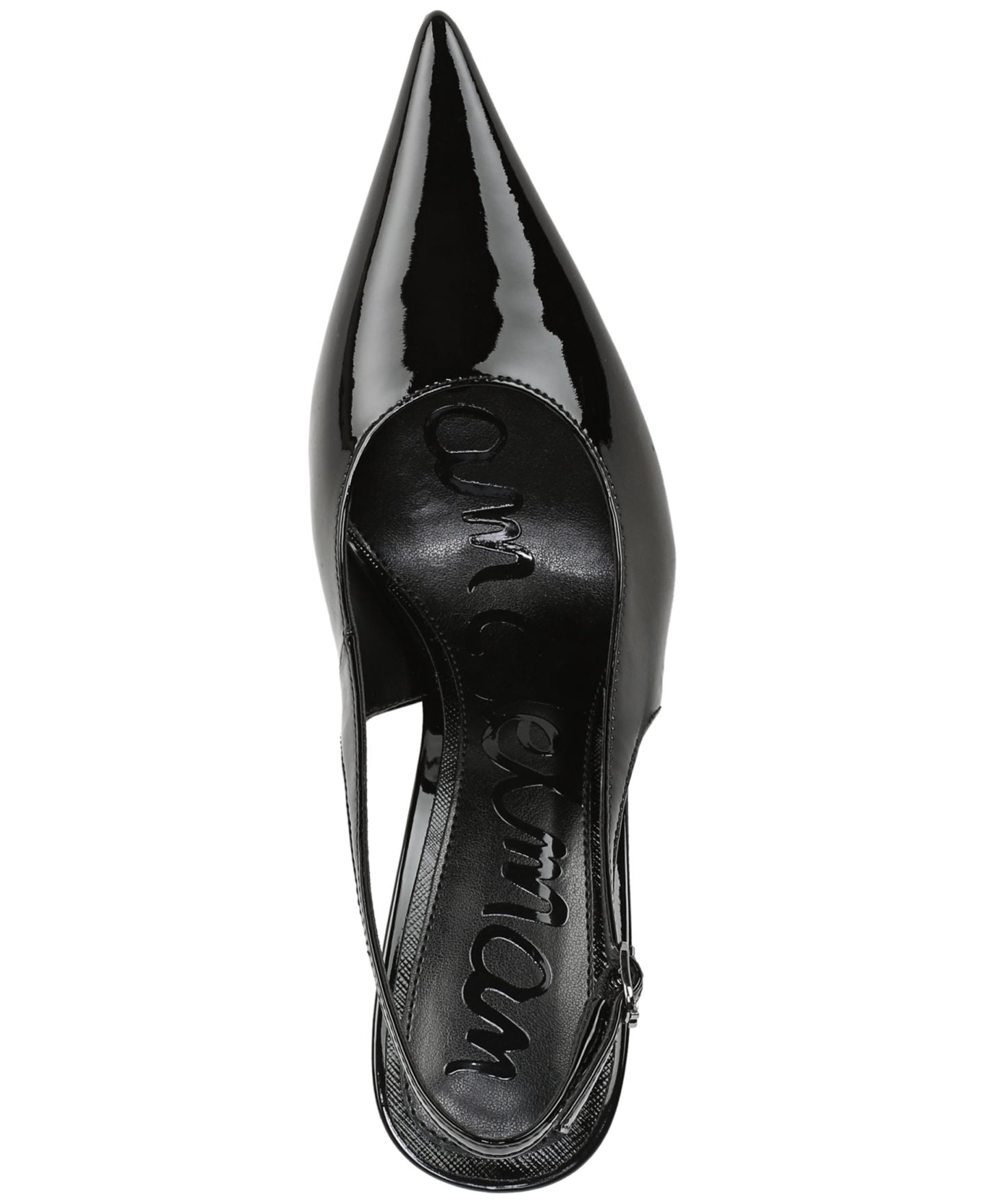 Женские туфли Sam Edelman Tegan Slingback Pumps, цвет: Чёрная лаковая кожа — фото 4