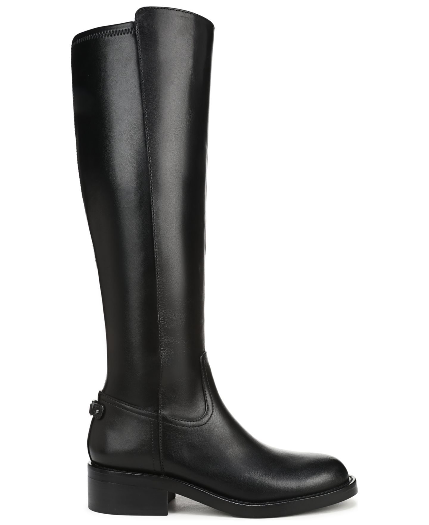 Женские ботинки Sam Edelman Misty Zipper Tall, цвет: Чёрный кожаный — фото 2