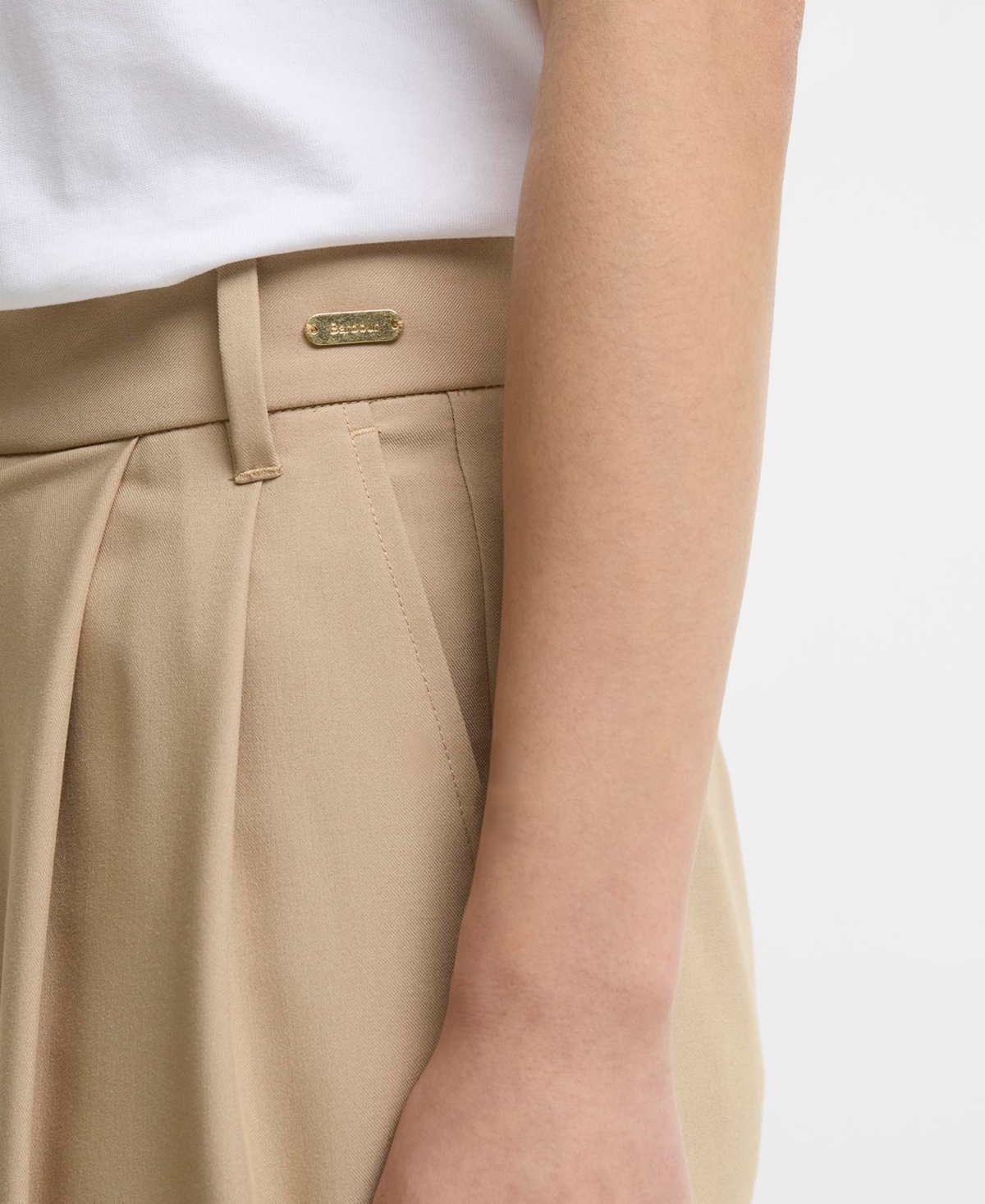 Barbour Women's Fawne Straight-Leg Pleated Trousers