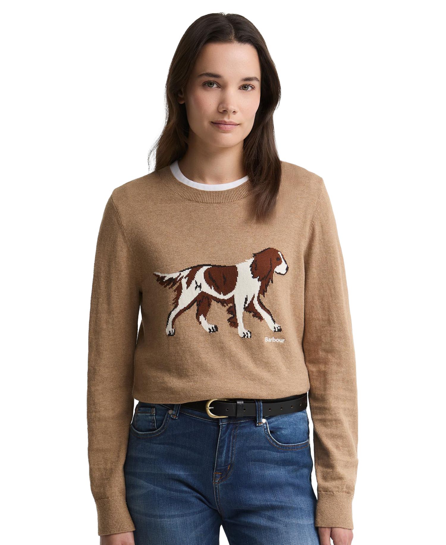 Women's Fareham Crewneck Long-Sleeve Cotton-Blend Sweater