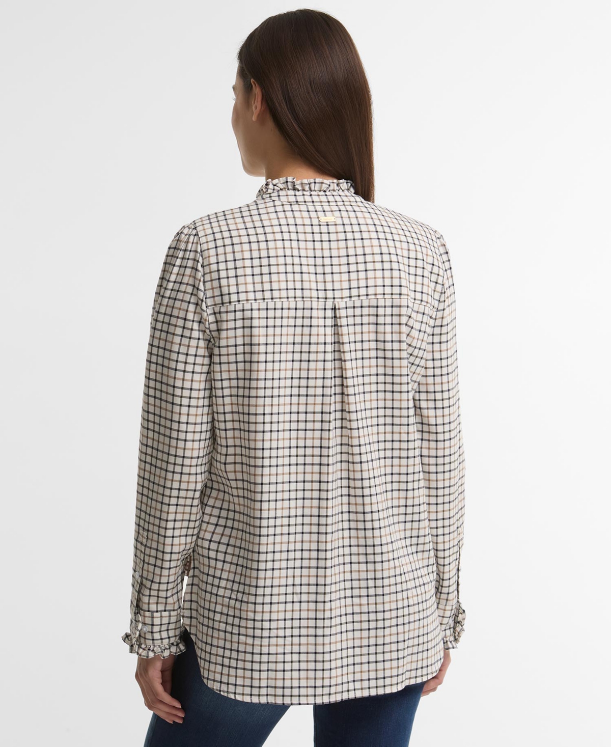 Barbour Women's Fareham Ruffle Collar Long-Sleeve Shirt